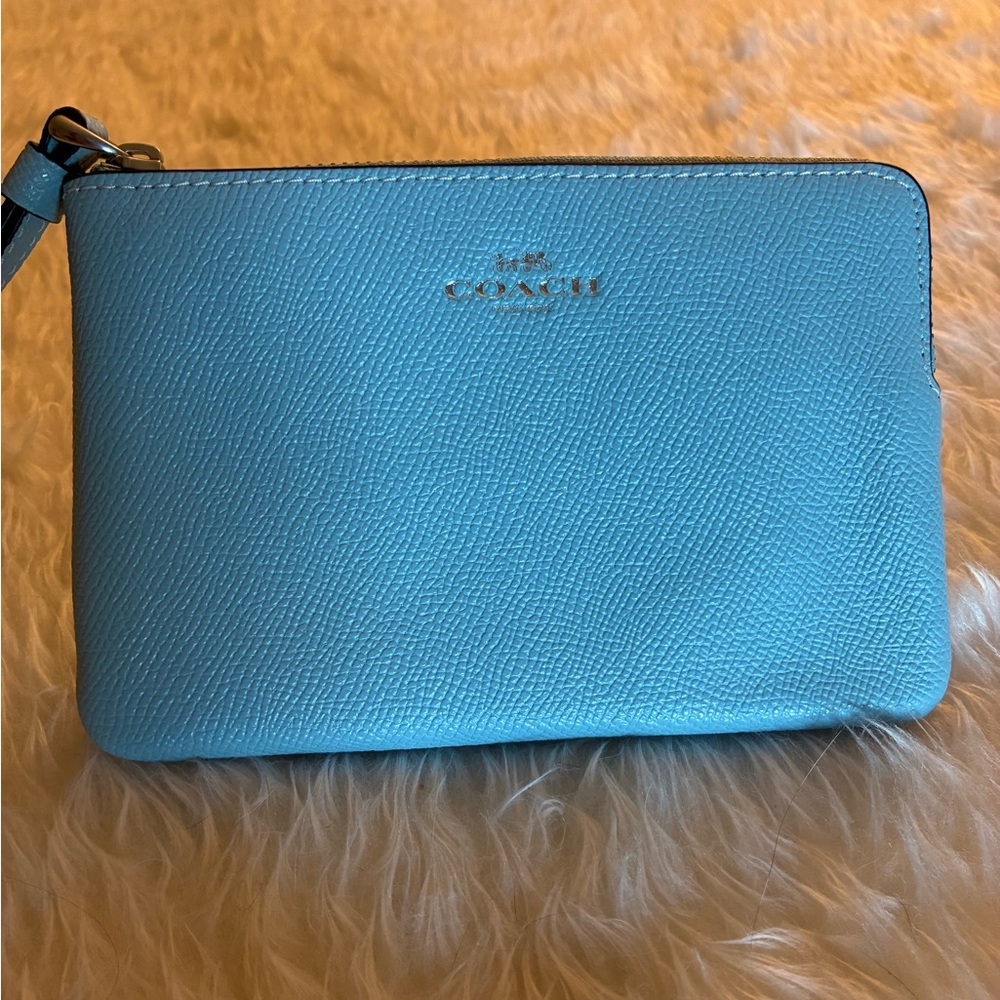 Coach Sky Blue Wristlet